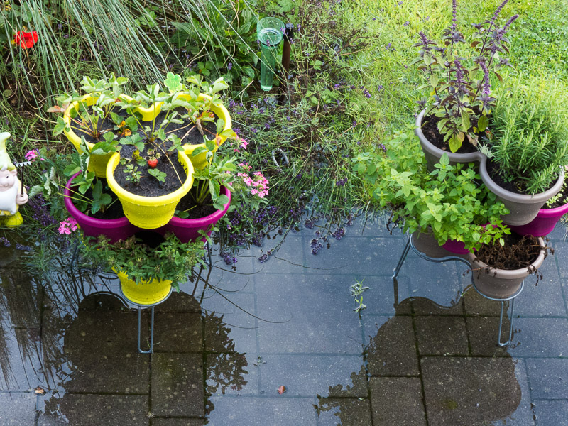 Terrasse teilweise unter Wasser